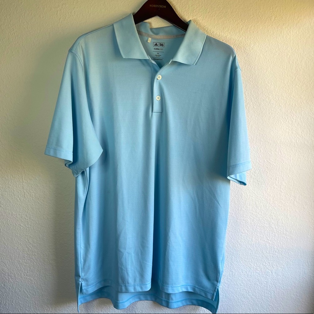 Adidas men’s golf shirt size XL LIGHT BLUE